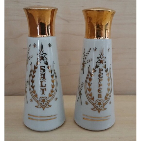 Noritake Japan Hand Painted Embossed Gold Japanese Gravy Boat-Bowl-Salt & Pepper - Picture 13 of 16